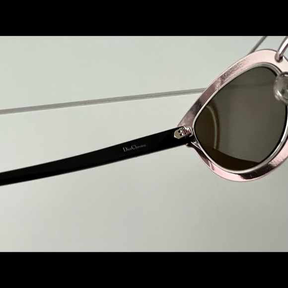 NEW Christian Dior Chromic Cat Eye Pink/Black/Silver Sunglasses Retail $598 - Picture 3 of 6